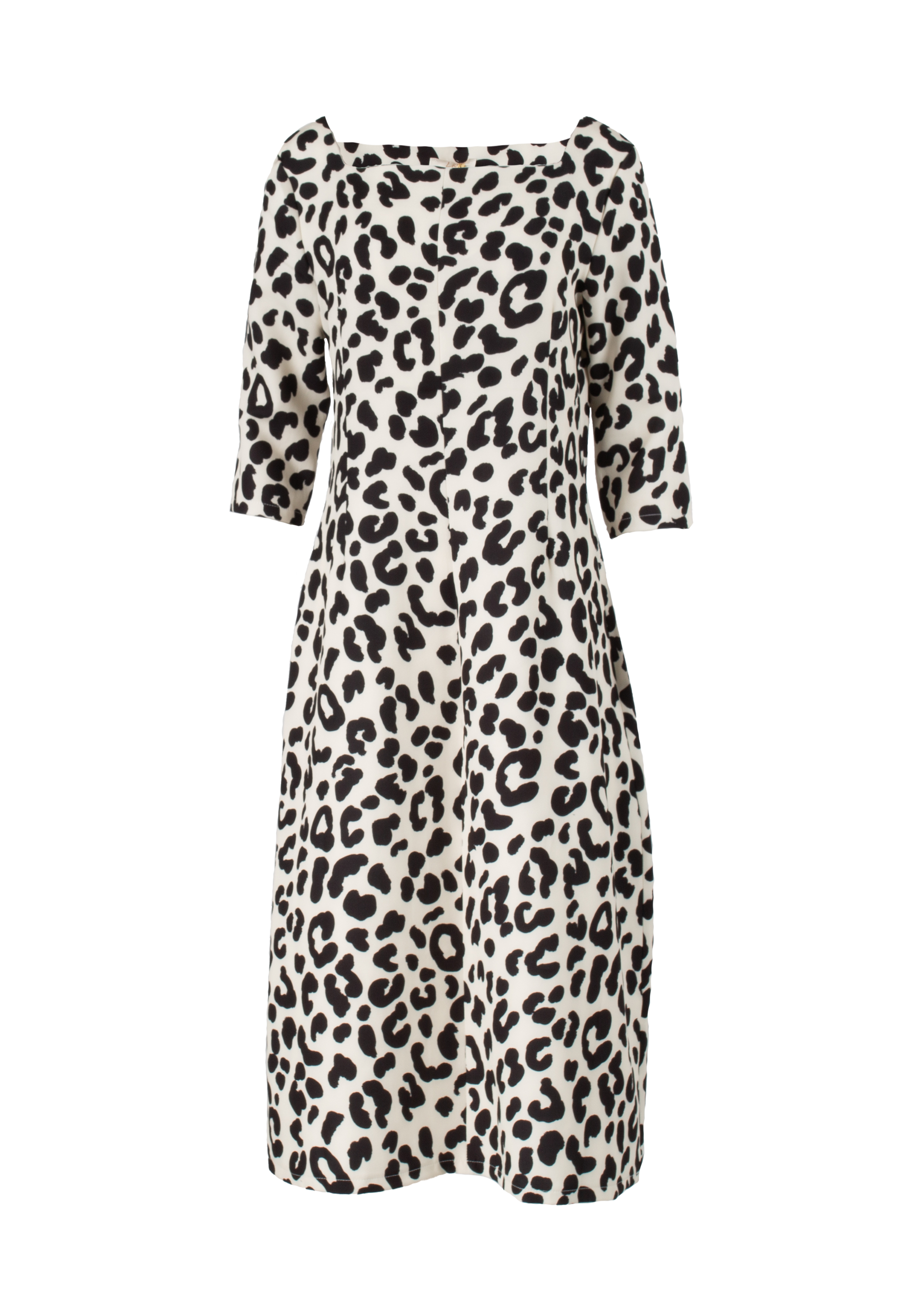 Black and white cheetah print dress