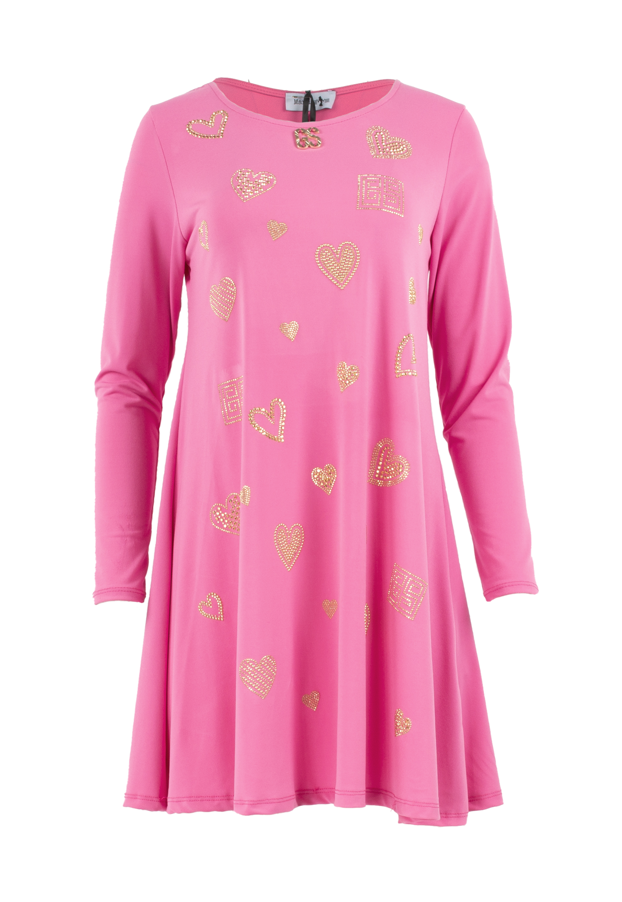 A-line Dress With Gold Patterns