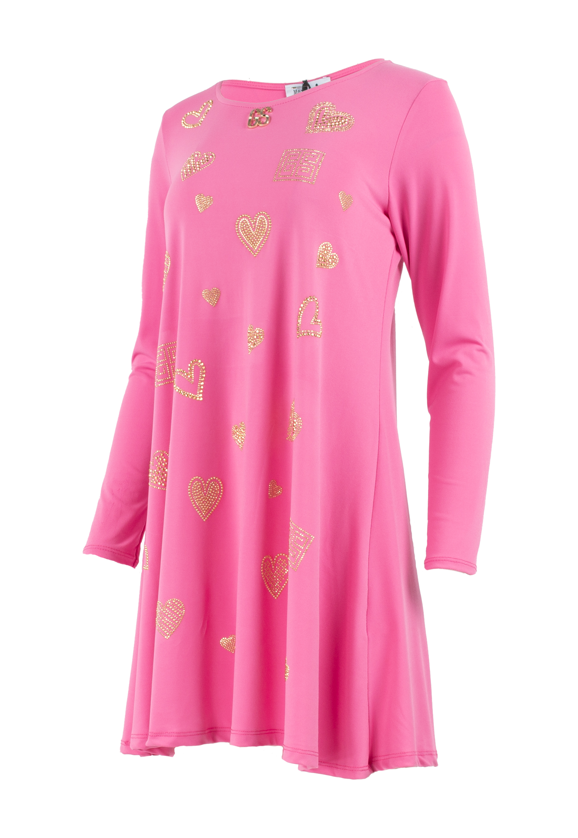 A-line Dress With Gold Patterns