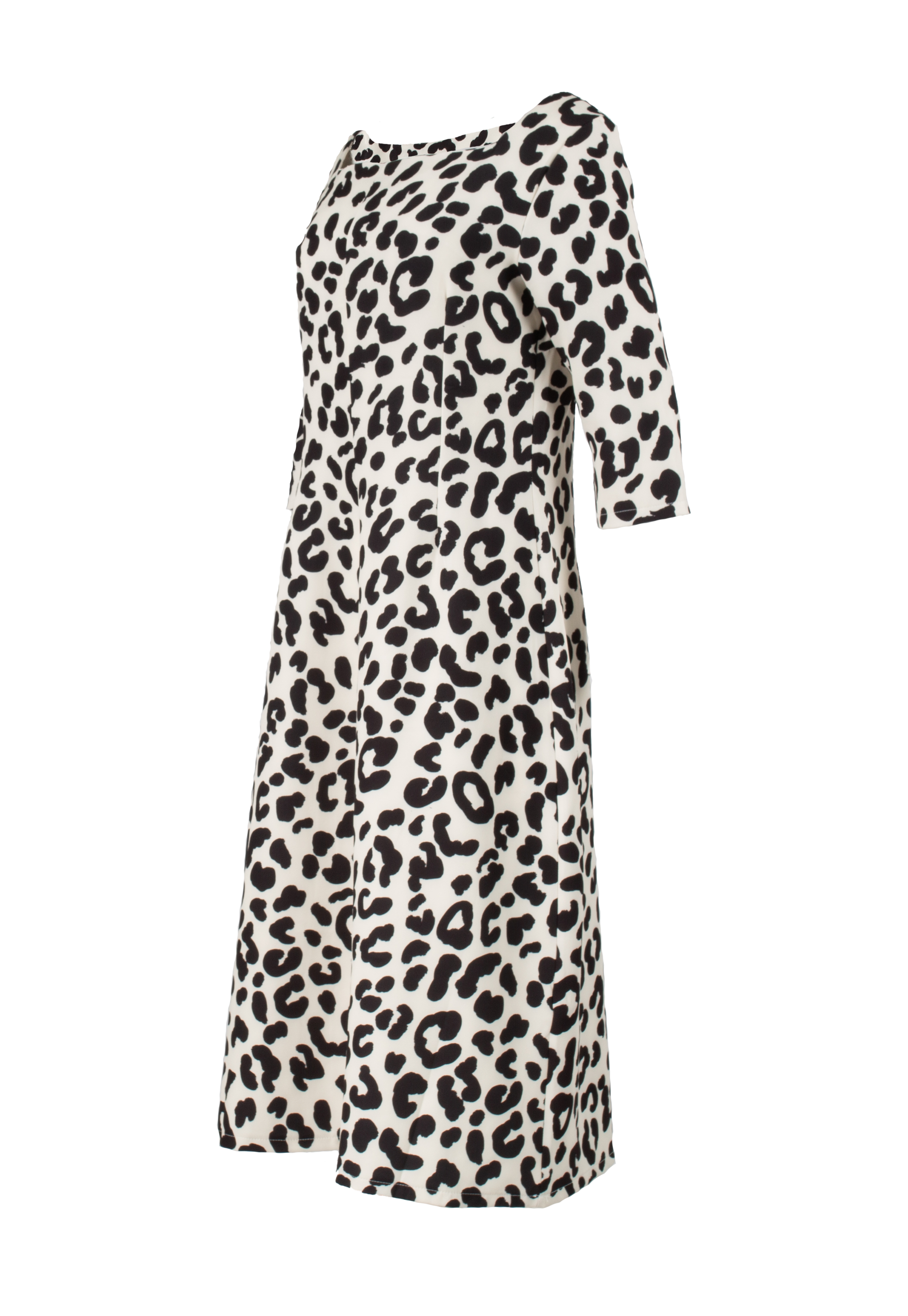 Black and white cheetah print dress