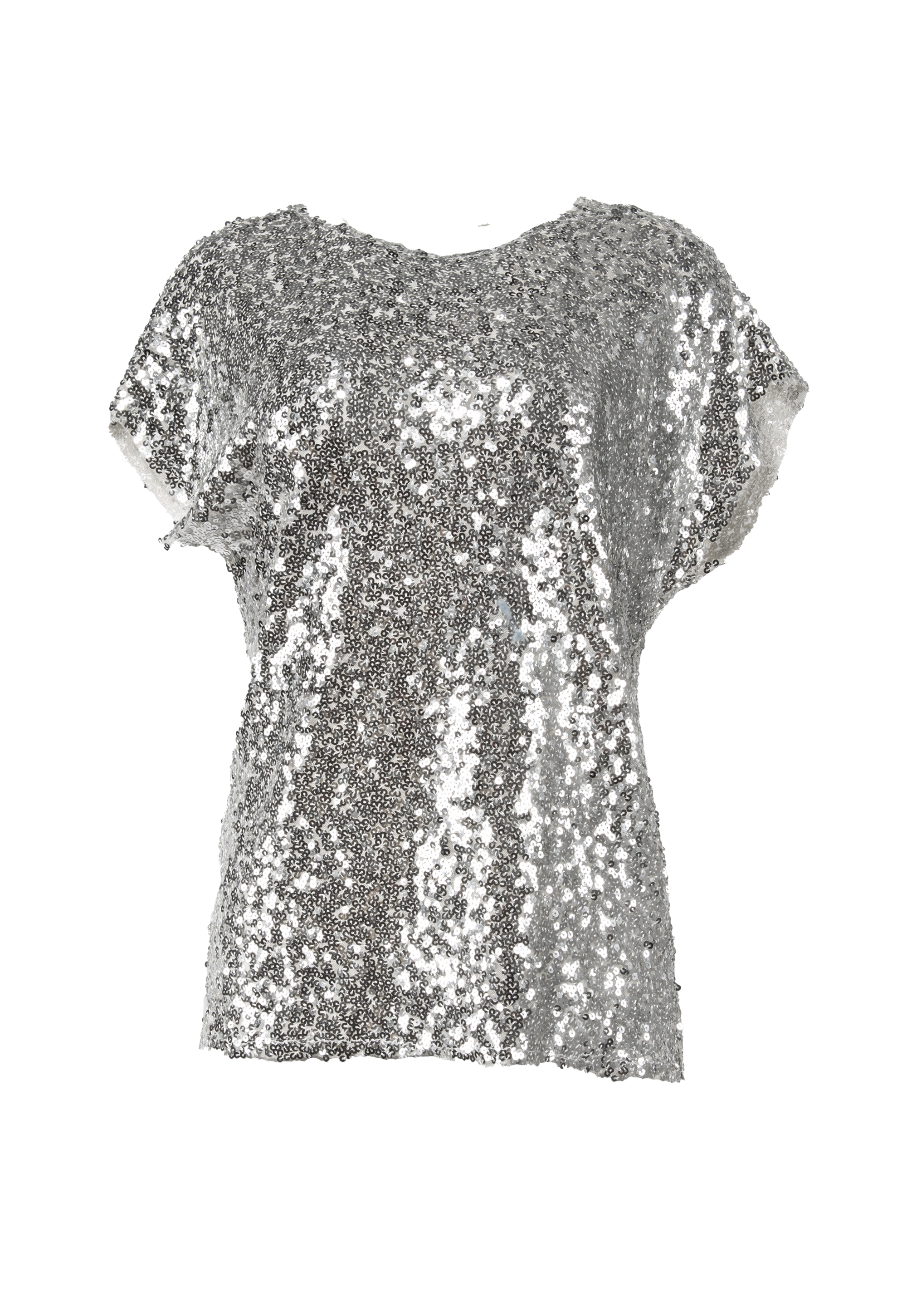 Shiny silver T-shirt