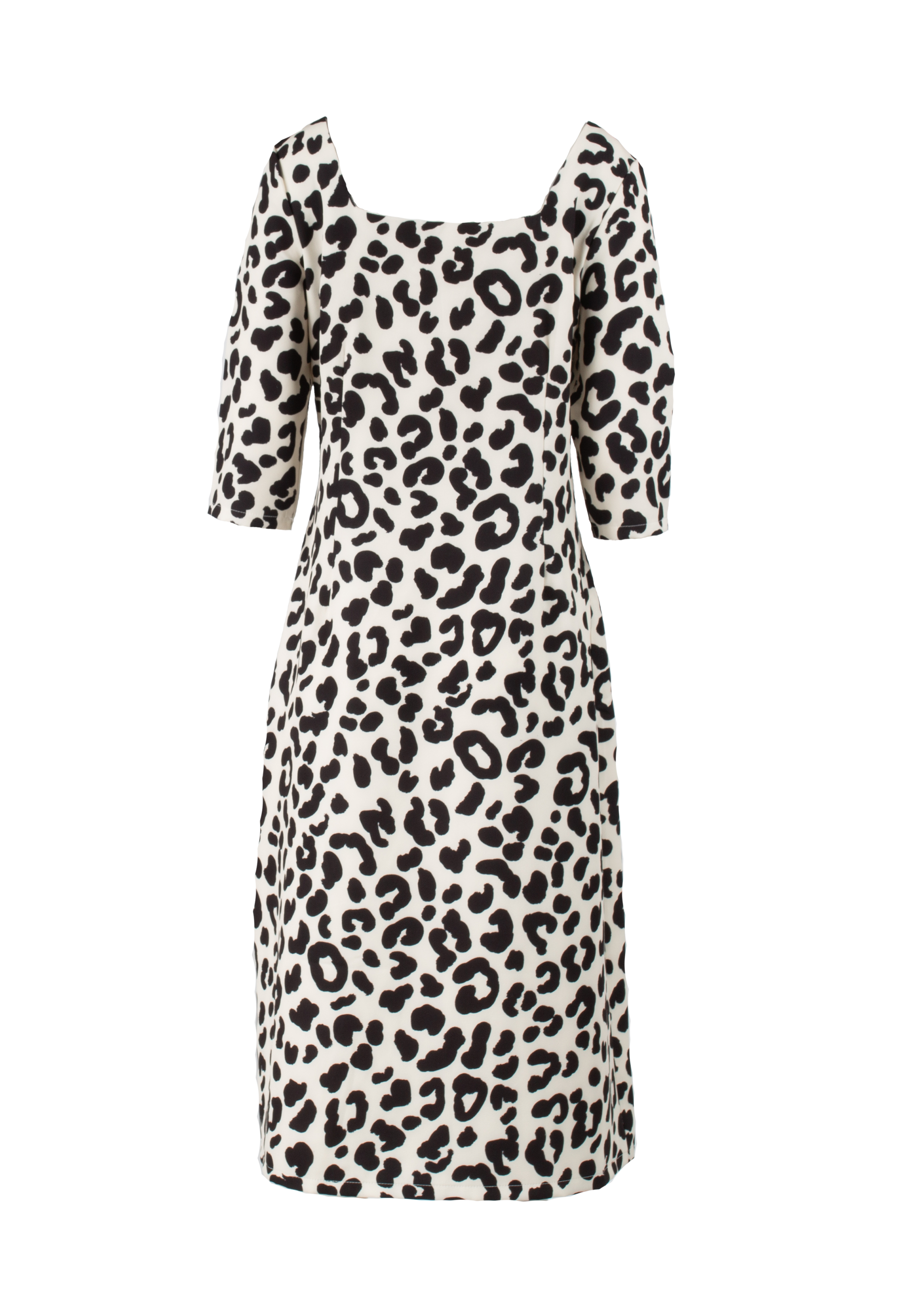 Black and white cheetah print dress