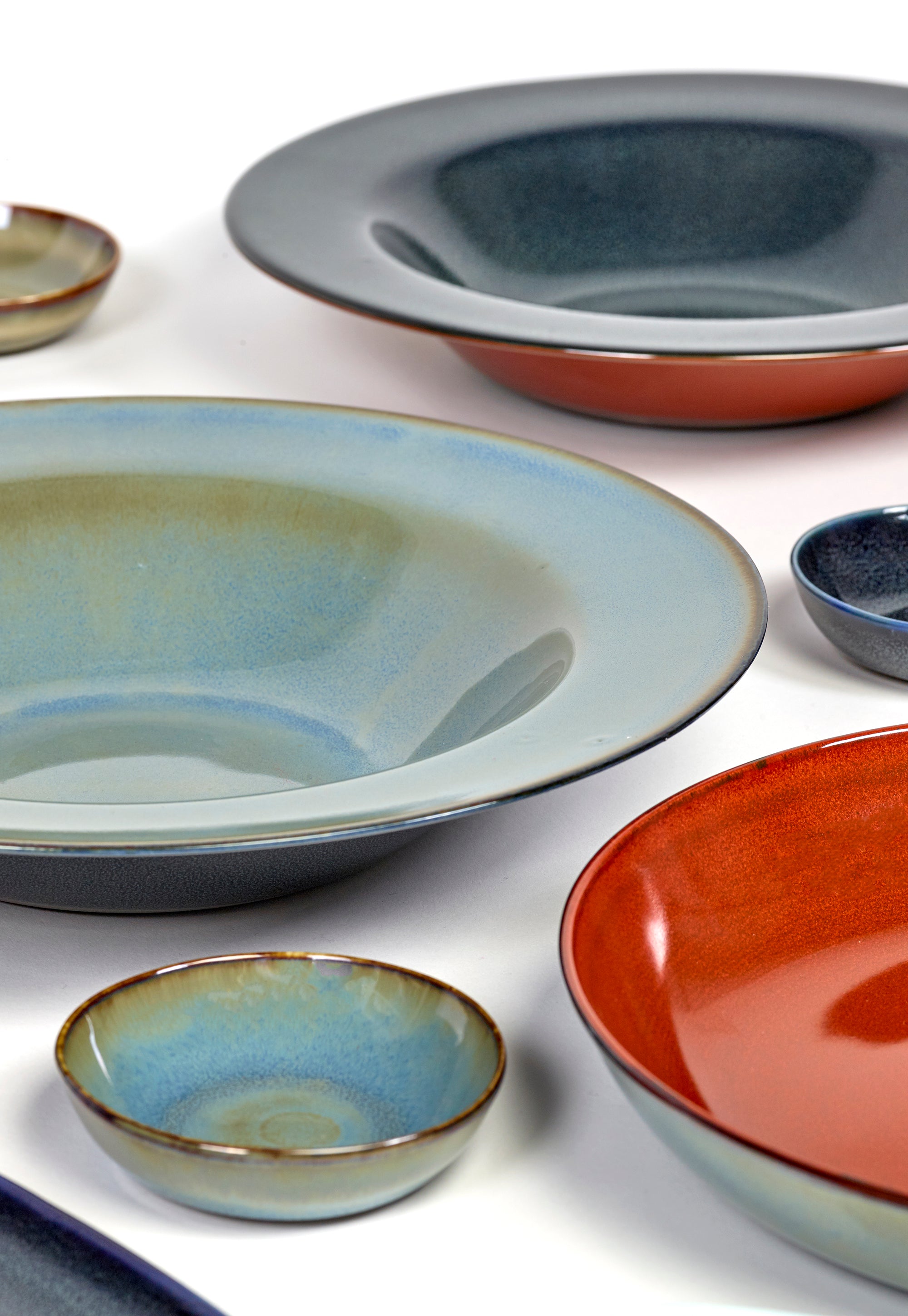 Degustation L Dark Blue / Rust // Set of 4 / Anita Le Grelle