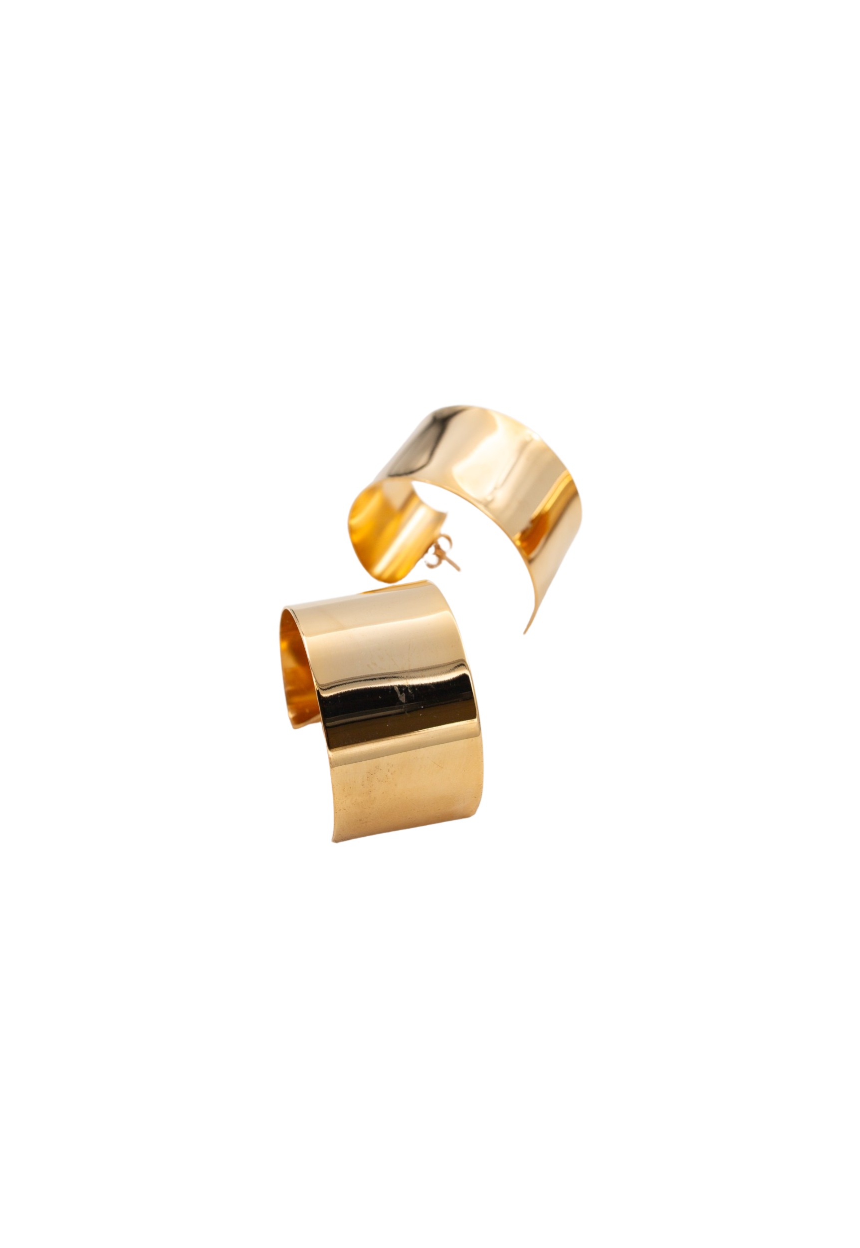 Semicircle earrings | Gold