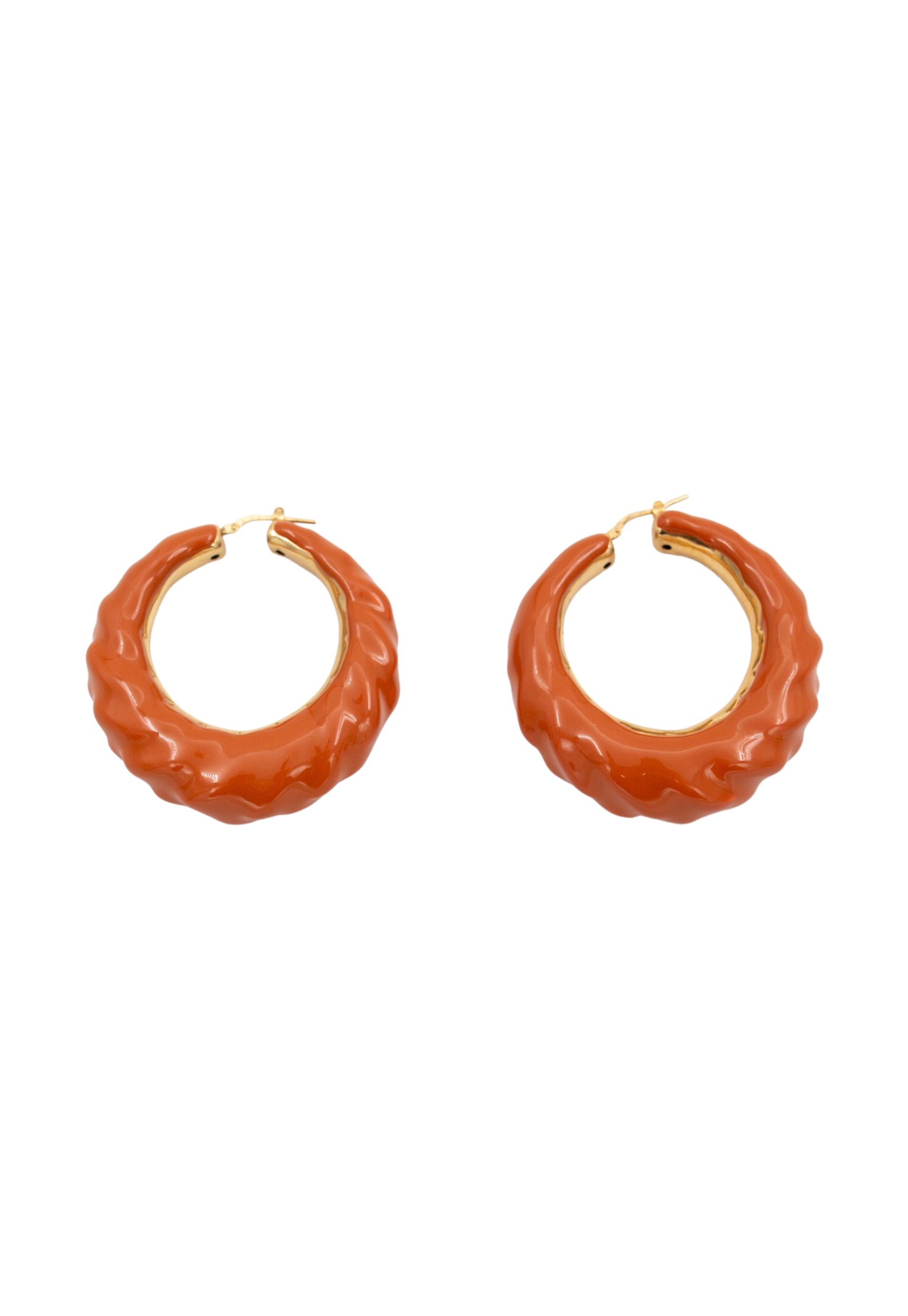 Hoop earrings | Orange