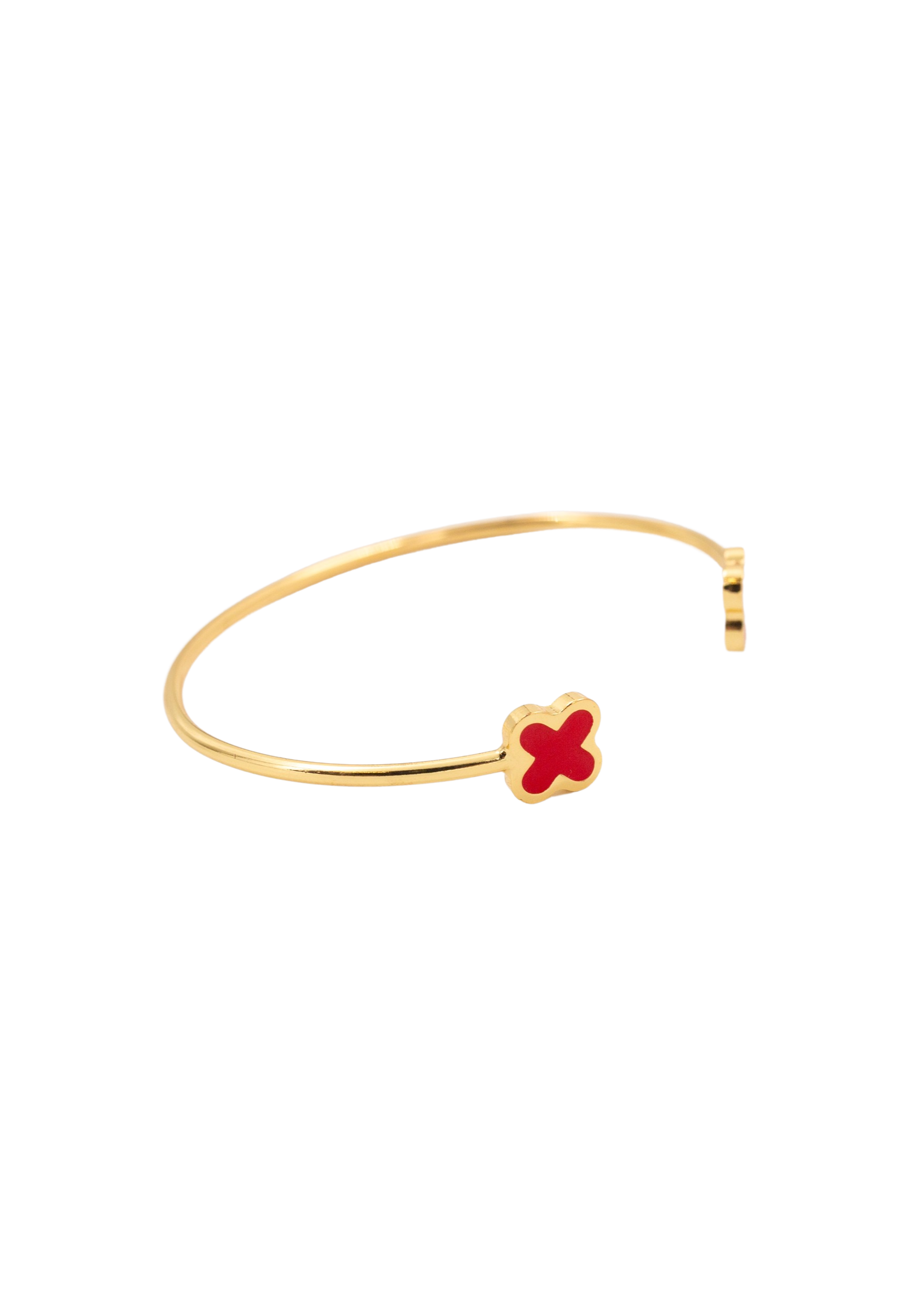 Flower wire bangle | Red