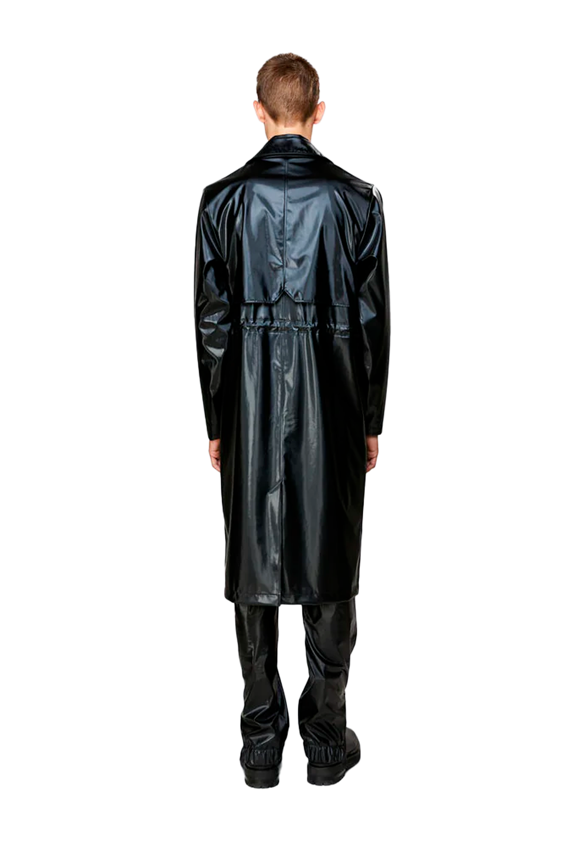 String Overcoat| Shiny Black